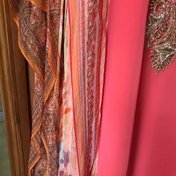 Saree Palace organza silk sari dress with beading & shawl & pants - Picture 4 of 6